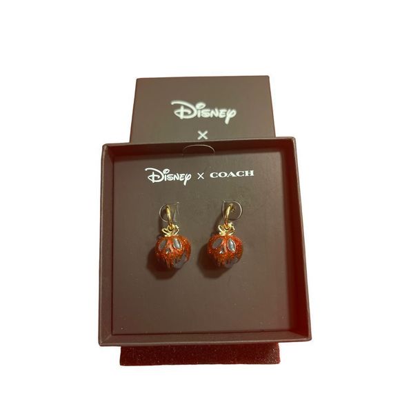 NWT Coach x Disney Poison Apple Huggie Earrings Snow White Disney Villains - Picture 2 of 5
